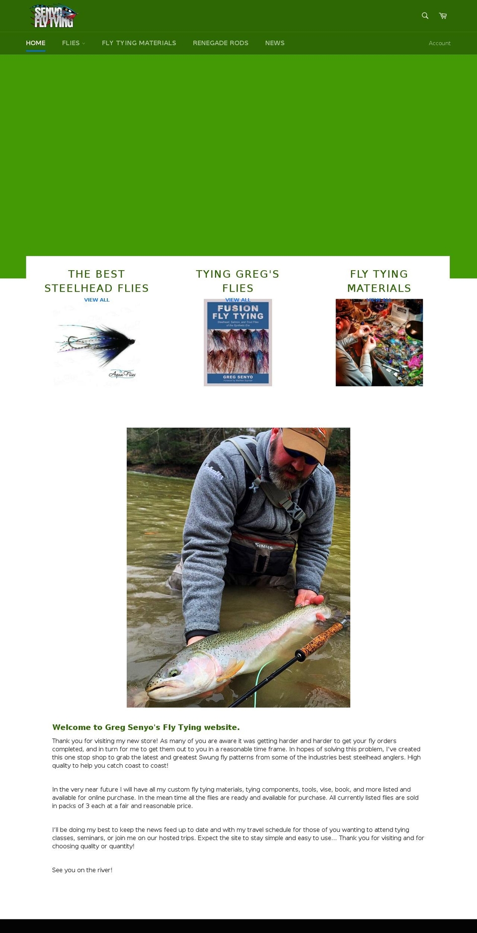 gregsenyoflytying.com — Shopify storefront screenshot