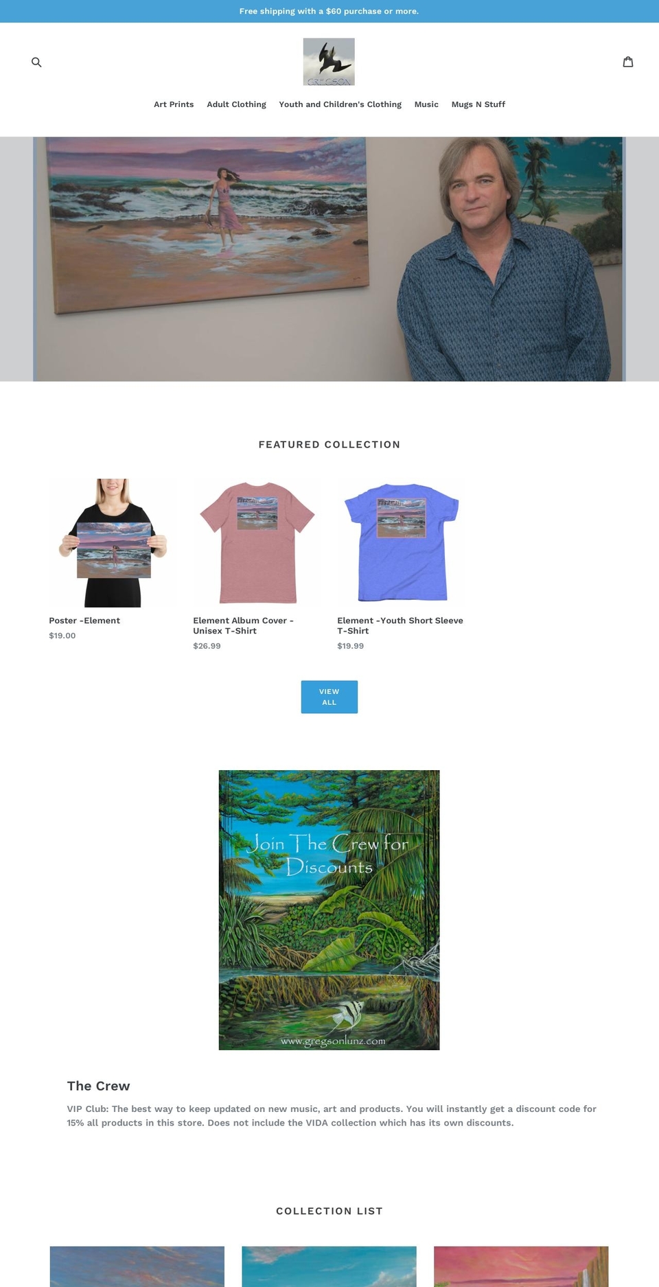 gregsonsdesigns.myshopify.com shopify website screenshot