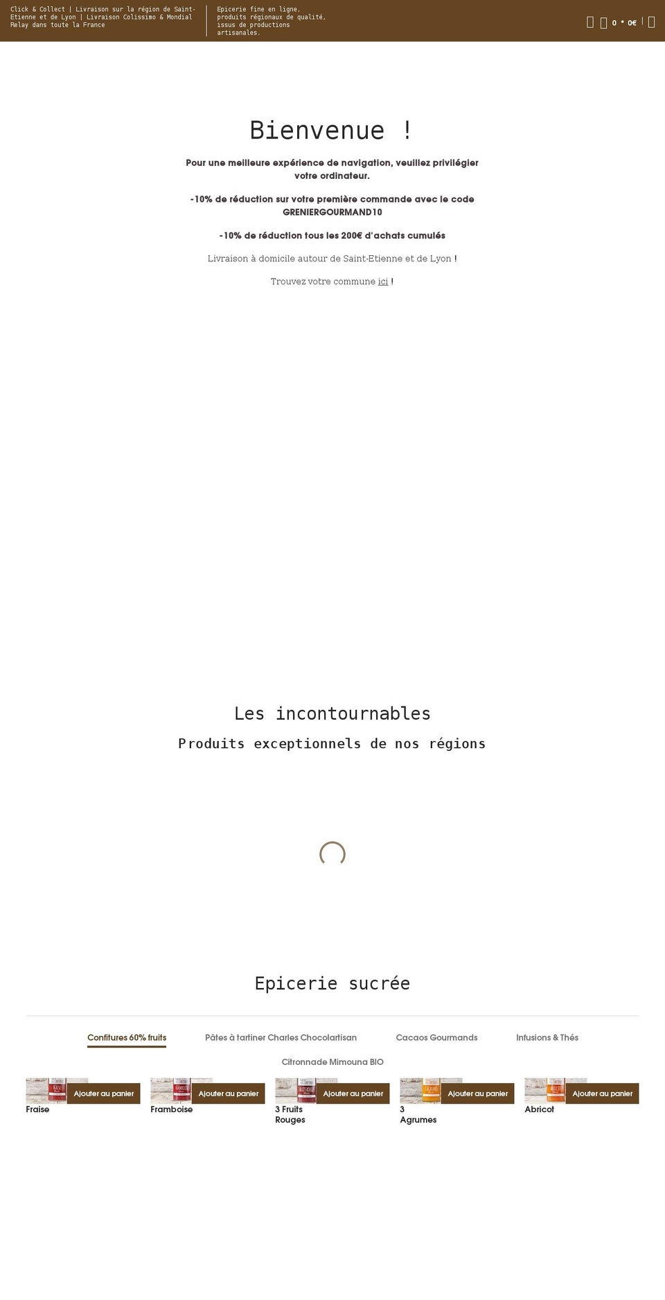 greniergourmand.com shopify website screenshot