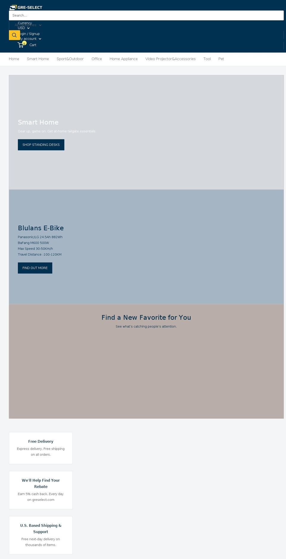 greselect.com shopify website screenshot