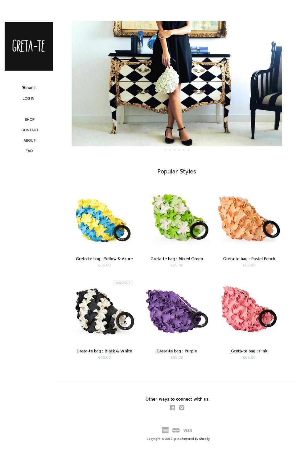 greta-te.com shopify website screenshot