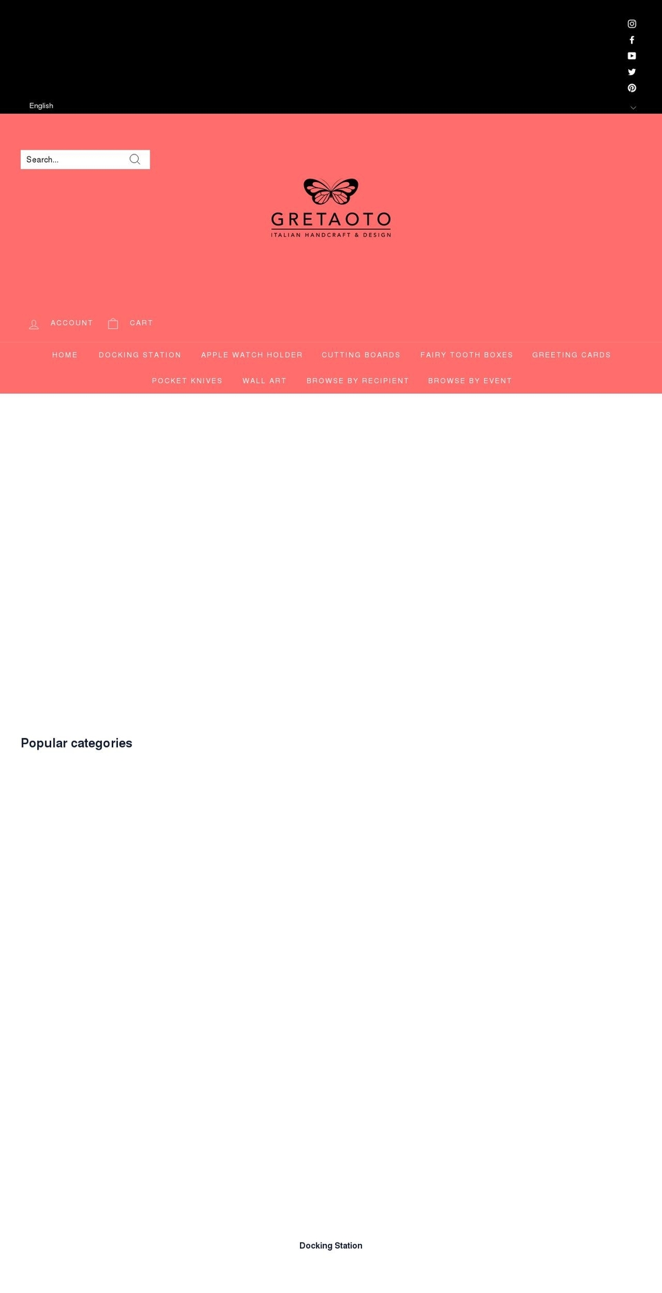 gretaotodesign.com shopify website screenshot