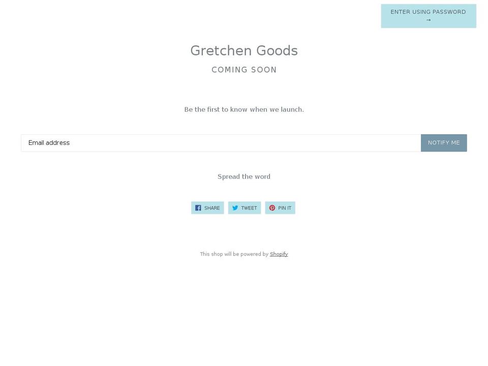 gretchengoods.com — Shopify storefront screenshot
