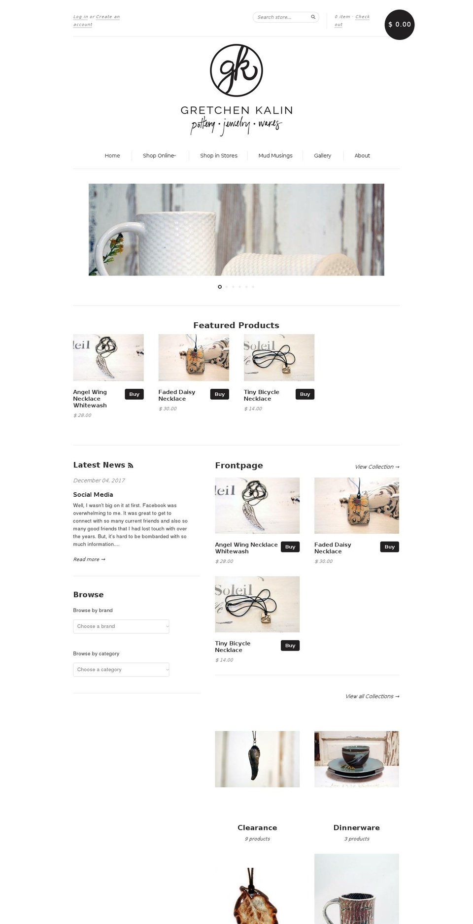 gretchenkalin.com — Shopify storefront screenshot