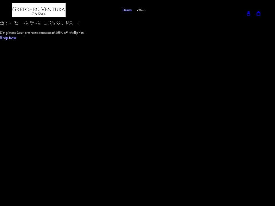 gretchenventura.net shopify website screenshot