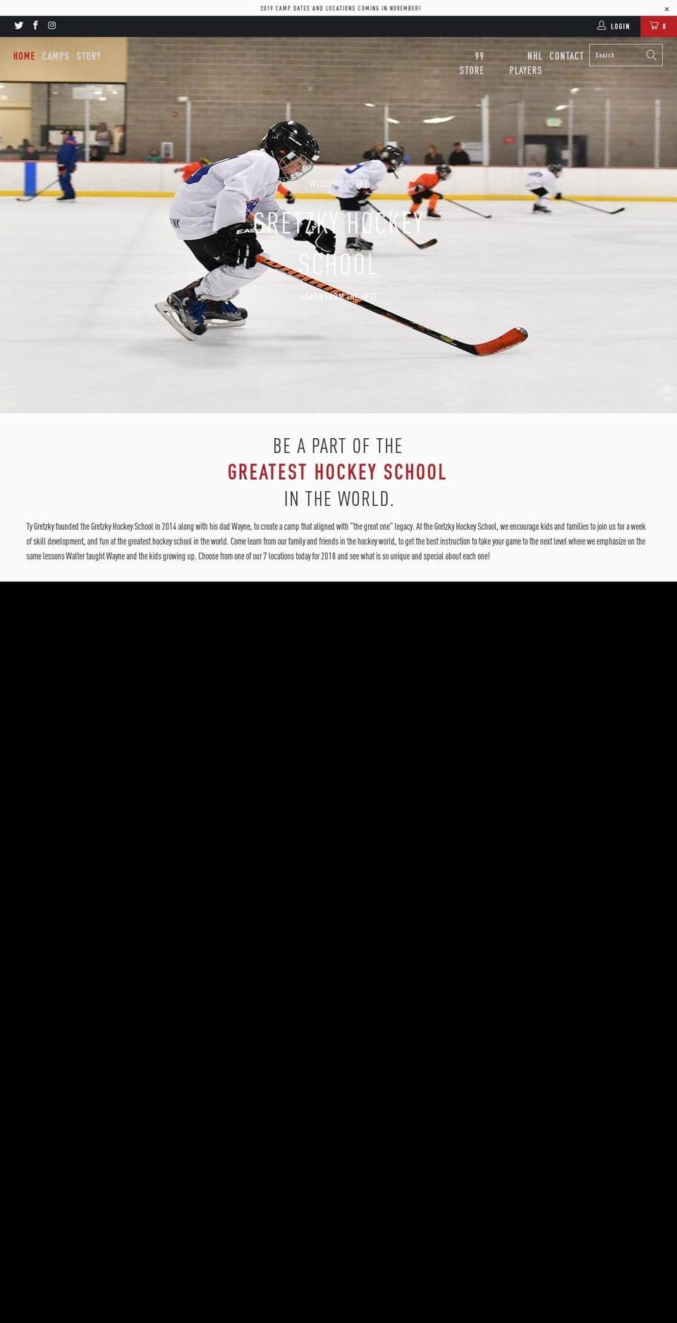 turbo-theme-out-of-sandbox Shopify theme site example gretzkyhockeyschool.com