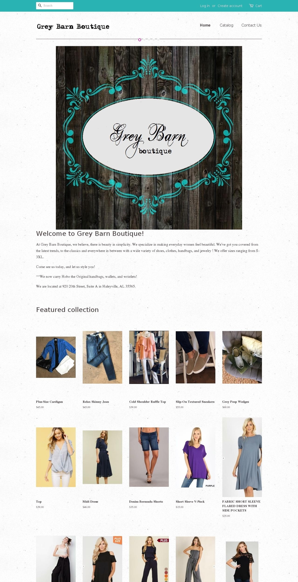 greybarnboutique.com — Shopify storefront screenshot