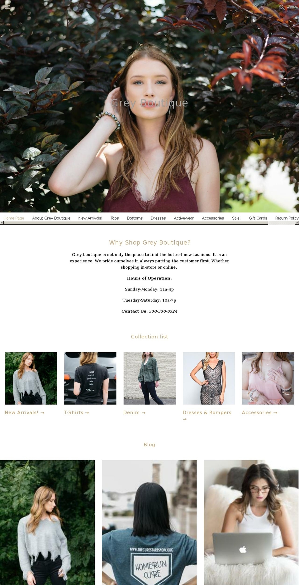 greyboutique.com — Shopify storefront screenshot