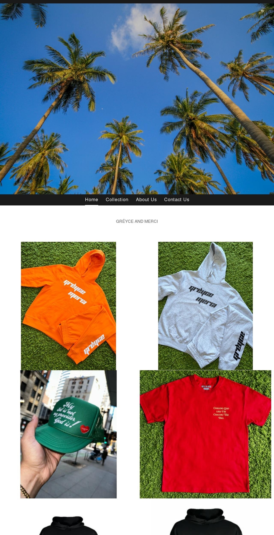 greyceandmerci.com shopify website screenshot