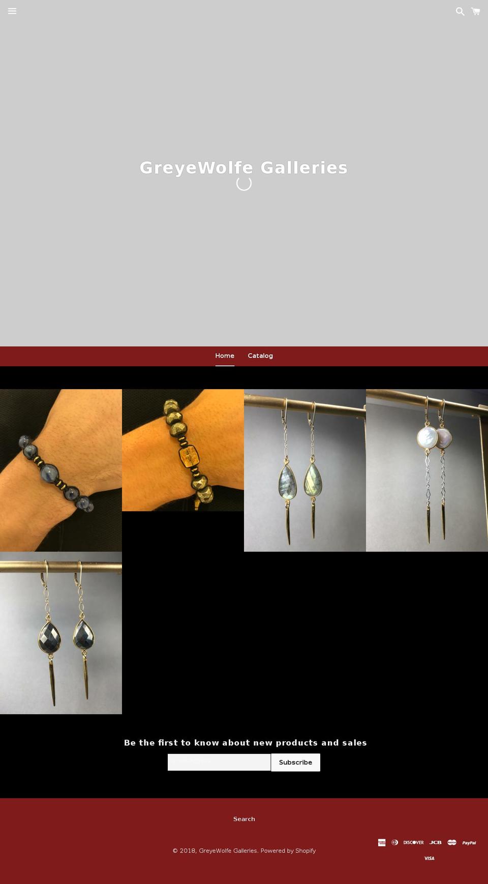 greyewolfe.com — Shopify storefront screenshot