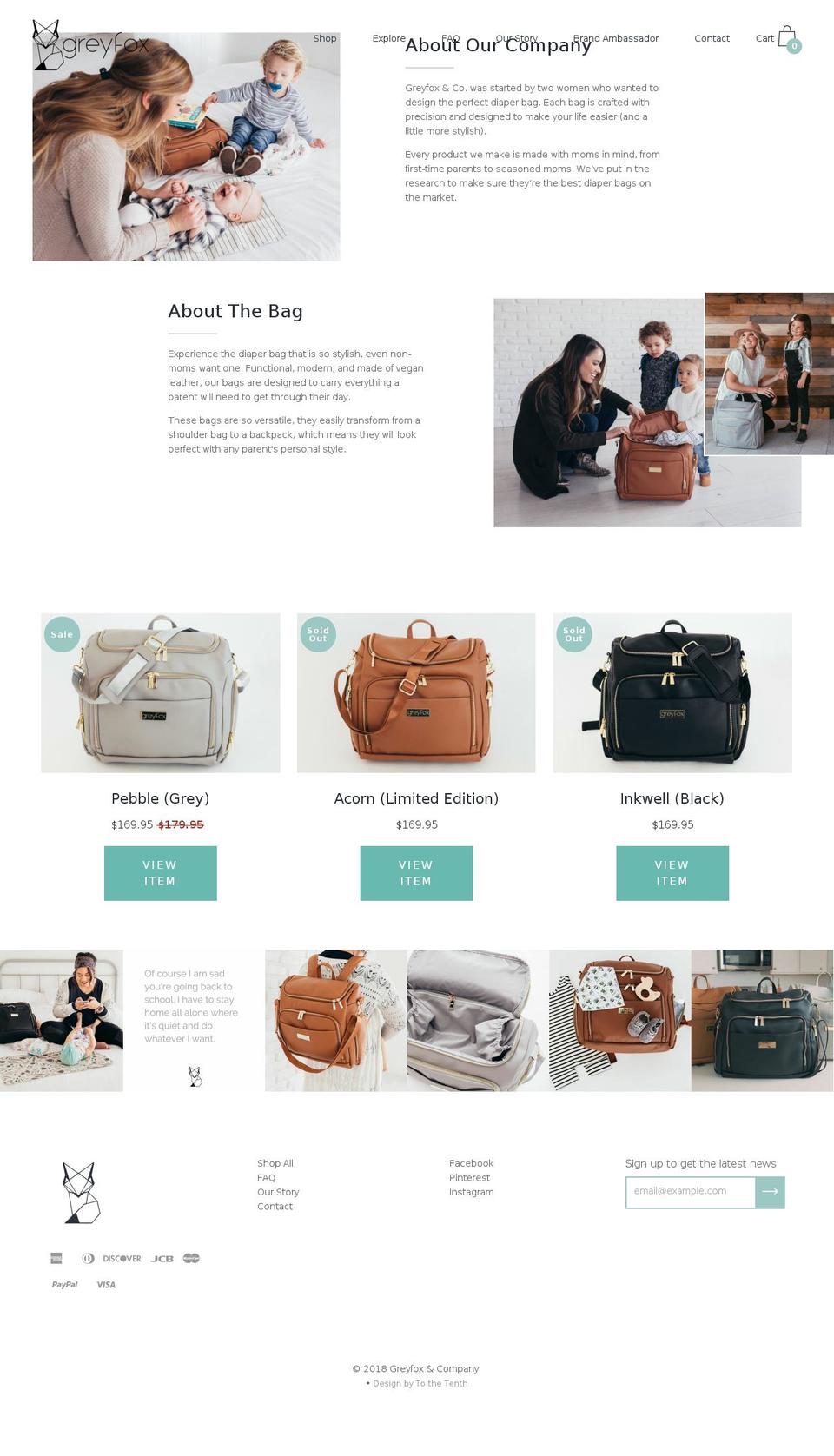 greyfoxco.com shopify website screenshot