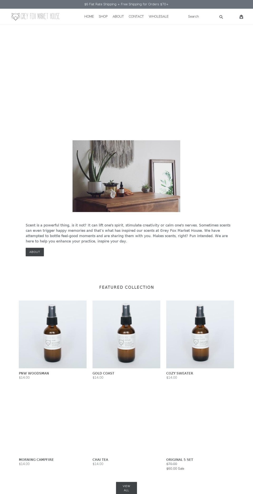 greyfoxmarkethouse.com — Shopify storefront screenshot