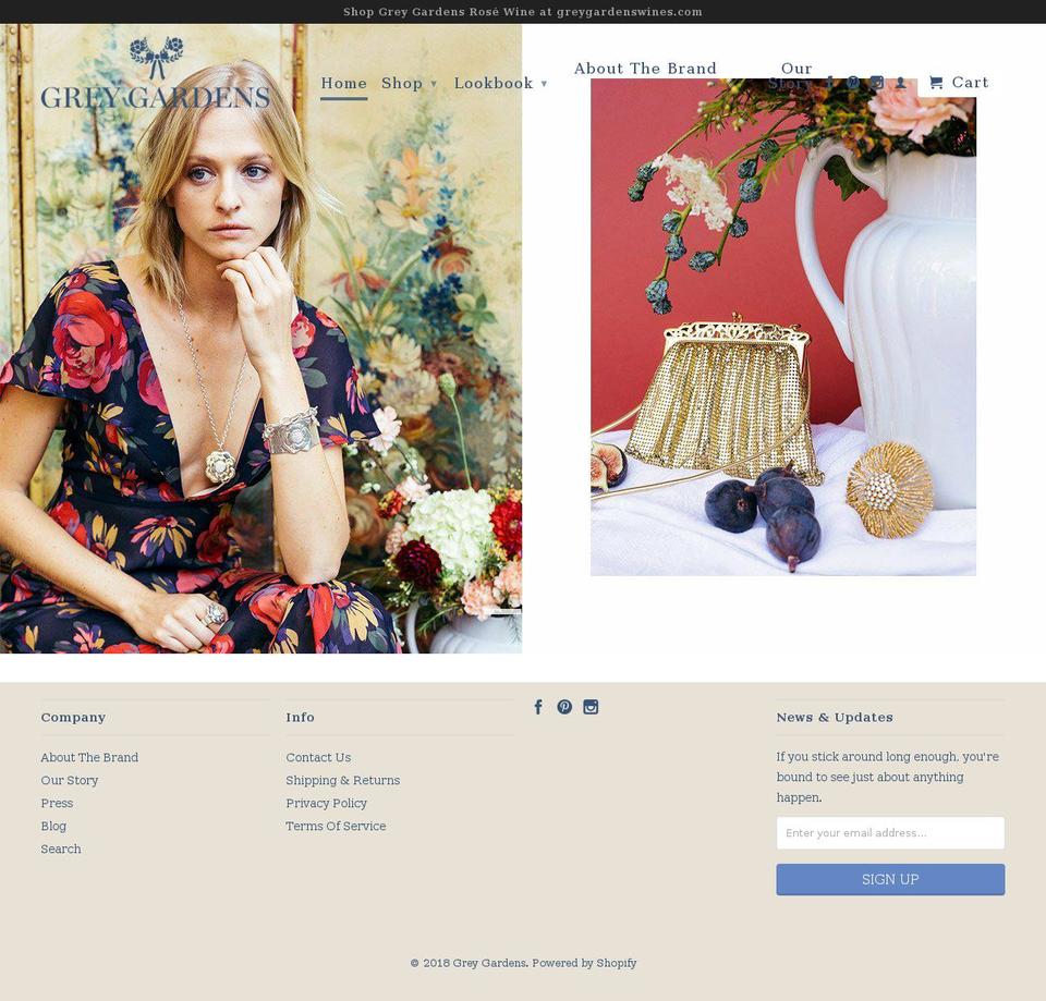 greygardenshome.com — Shopify storefront screenshot