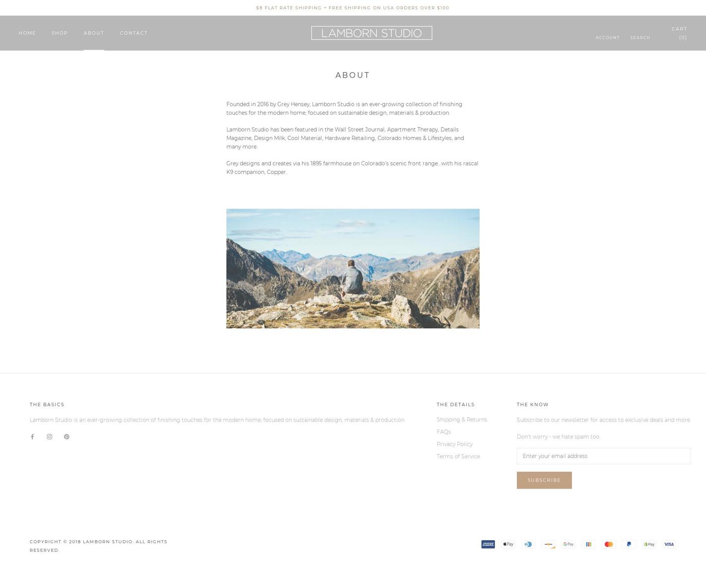 greyhensey.com — Shopify storefront screenshot