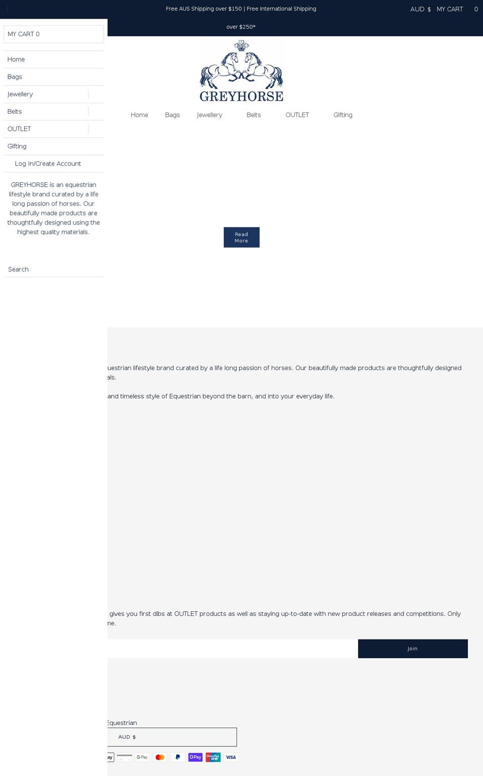 greyhorse.com.au shopify website screenshot