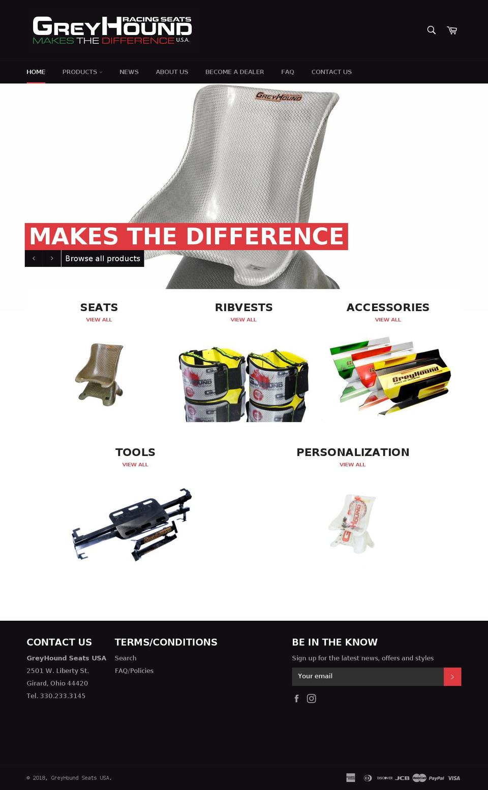 greyhoundracingseats.com shopify website screenshot