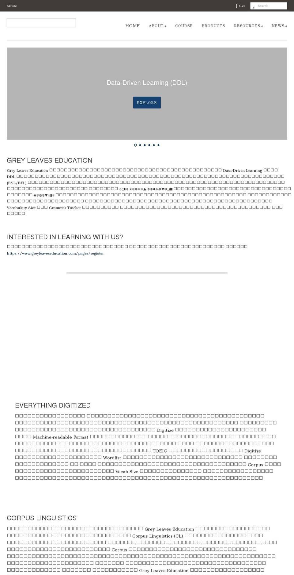 greyleaveseducation.com shopify website screenshot