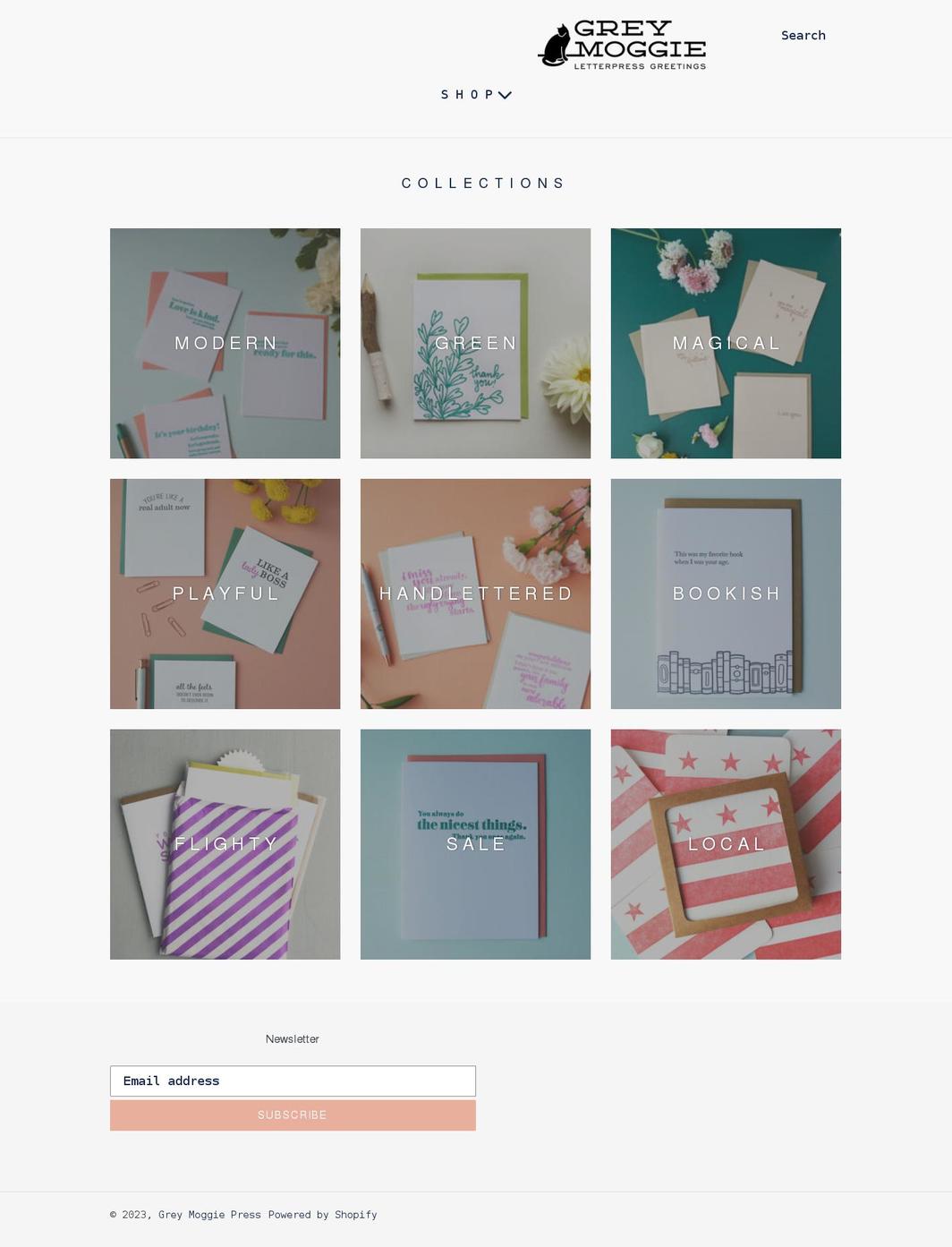 greymoggie.com shopify website screenshot
