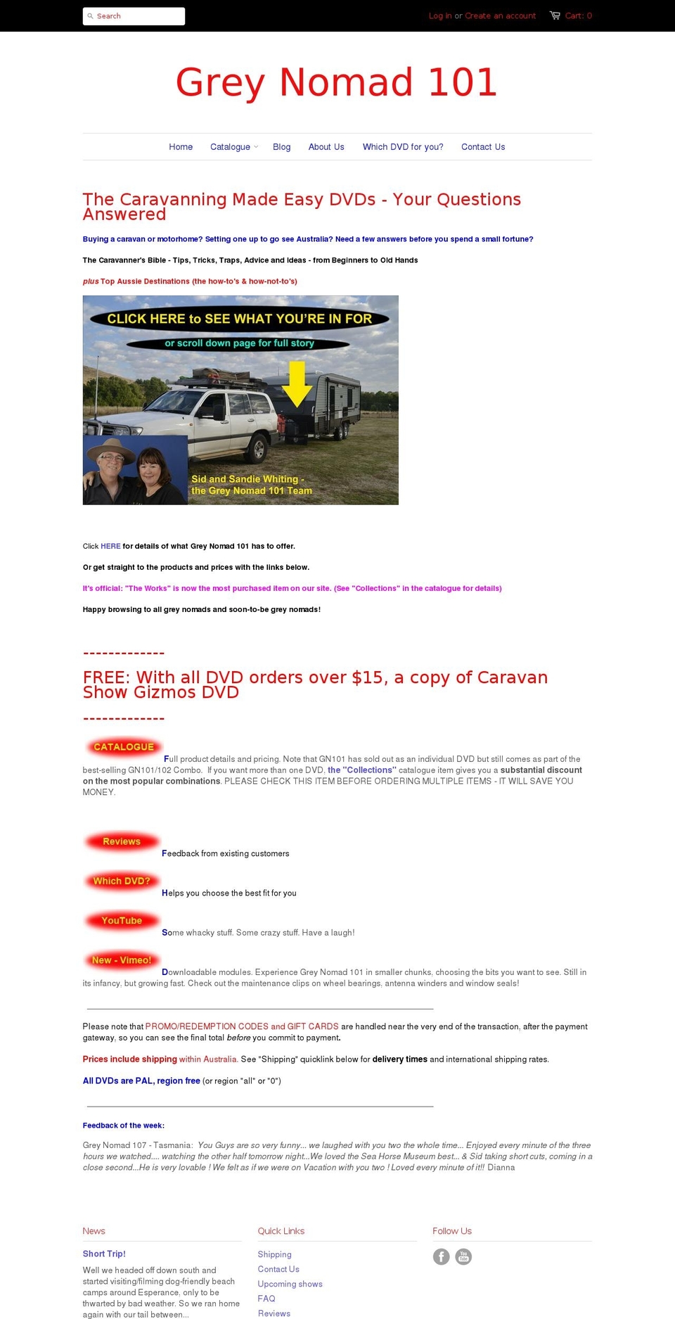 greynomad101.com.au shopify website screenshot