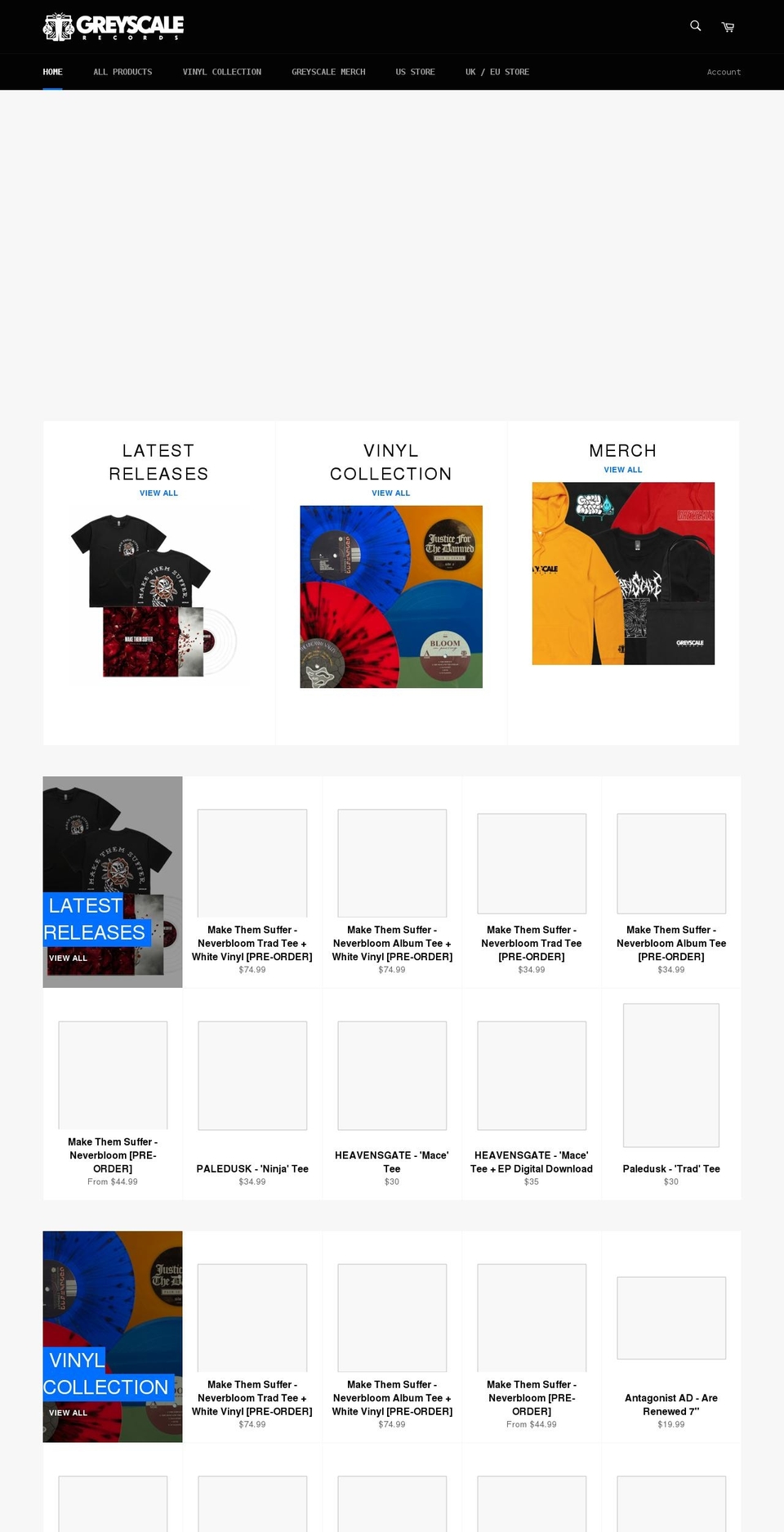 greyscale.store shopify website screenshot