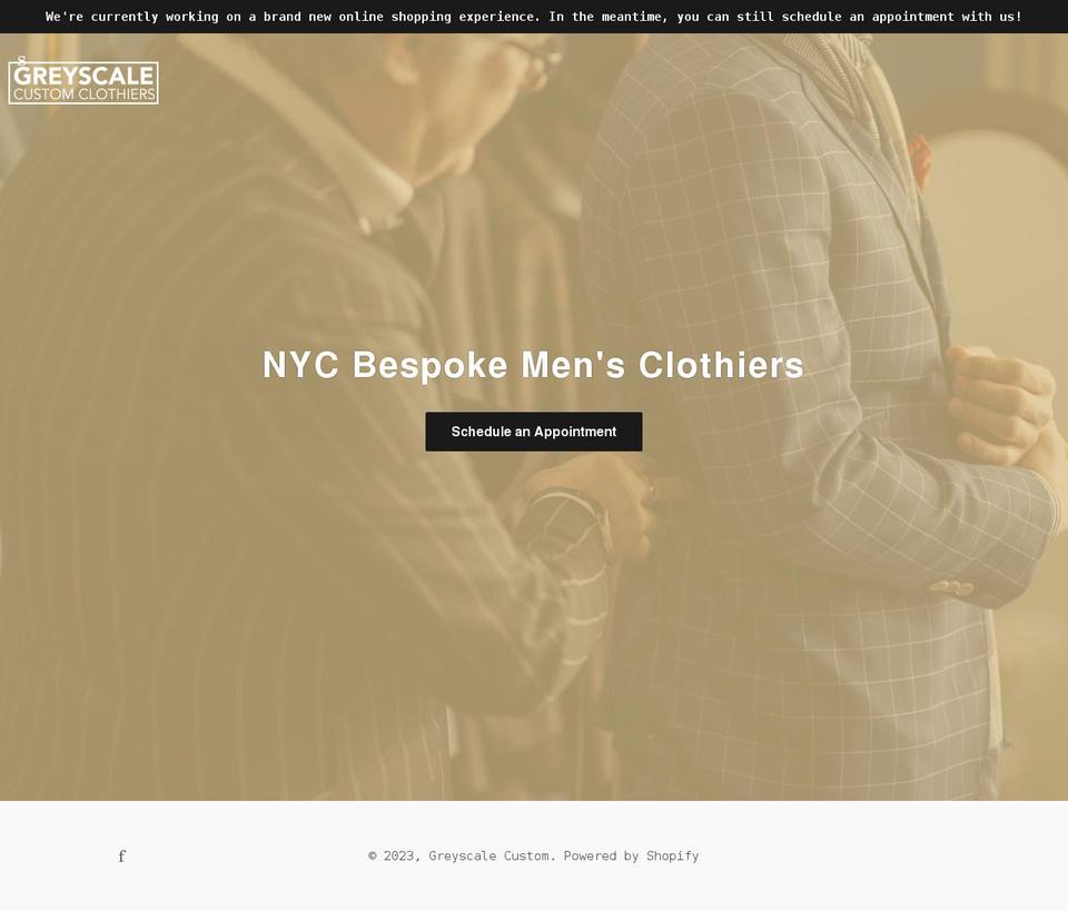 greyscalecustom.com shopify website screenshot