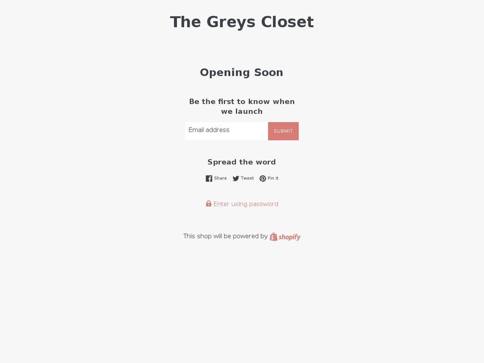 greyscloset.com — Shopify storefront screenshot