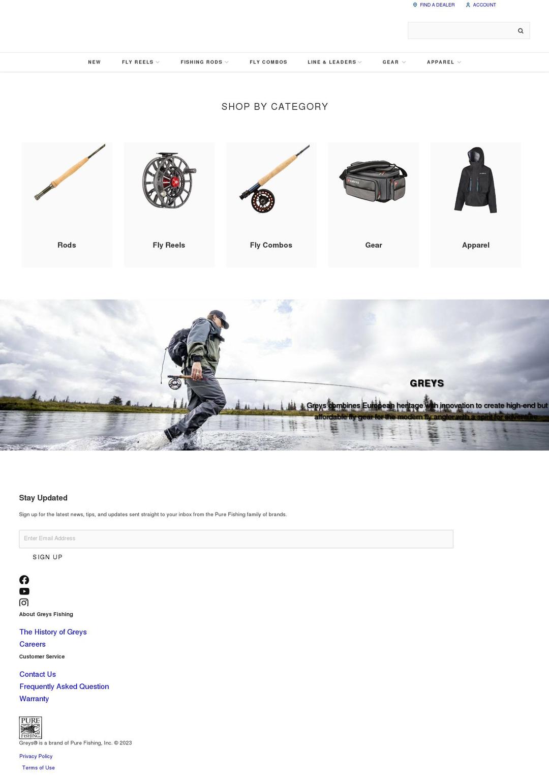 Ss-consolidated Shopify theme site example greysfishing.co.uk