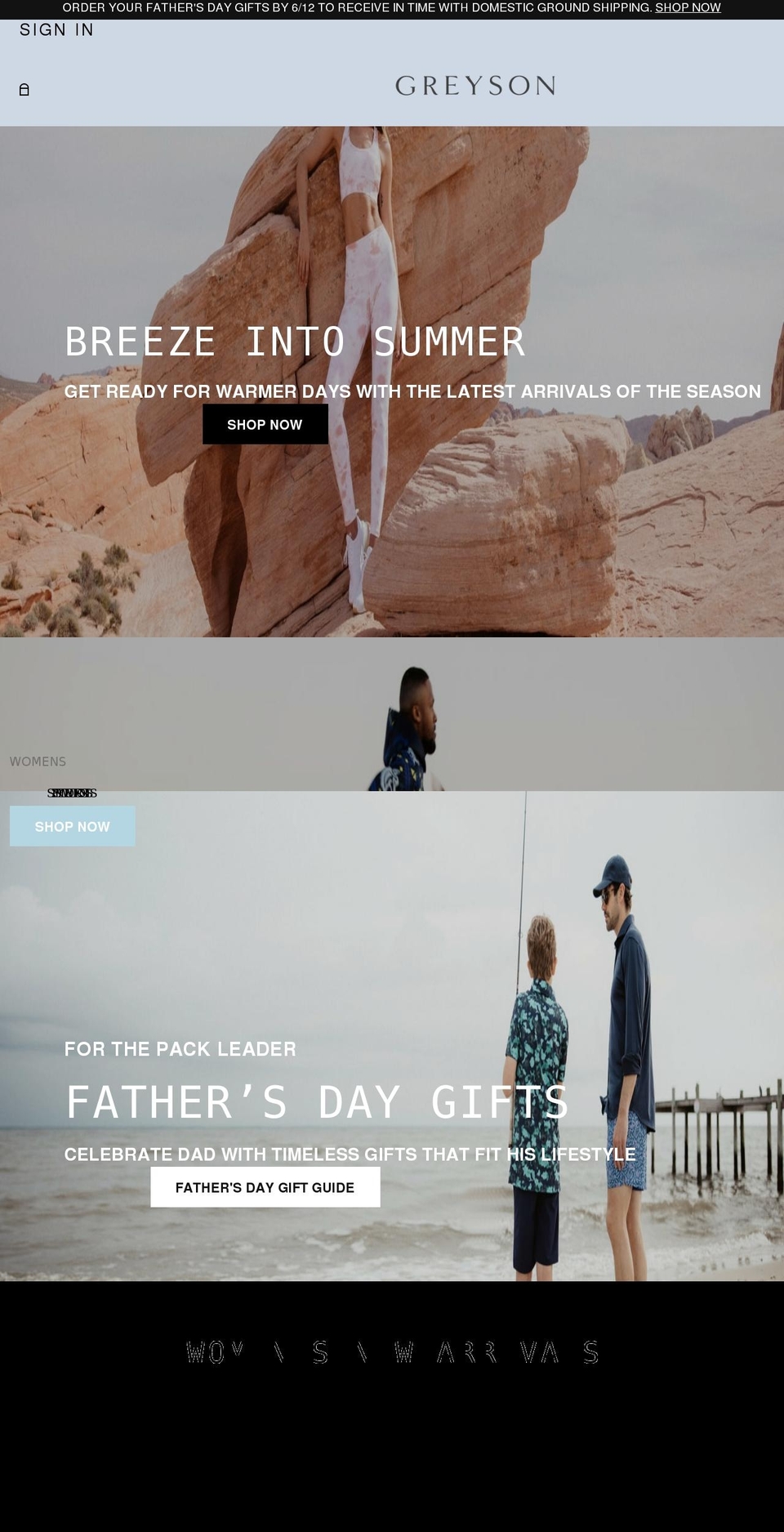 Myntr Live - Shopify theme site example greysonclothiers.com