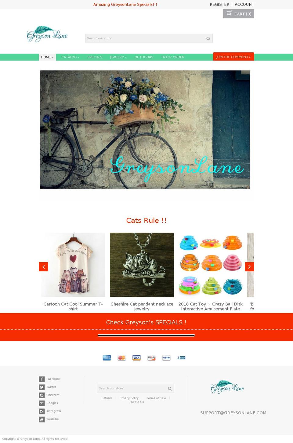 greysonlane.com — Shopify storefront screenshot