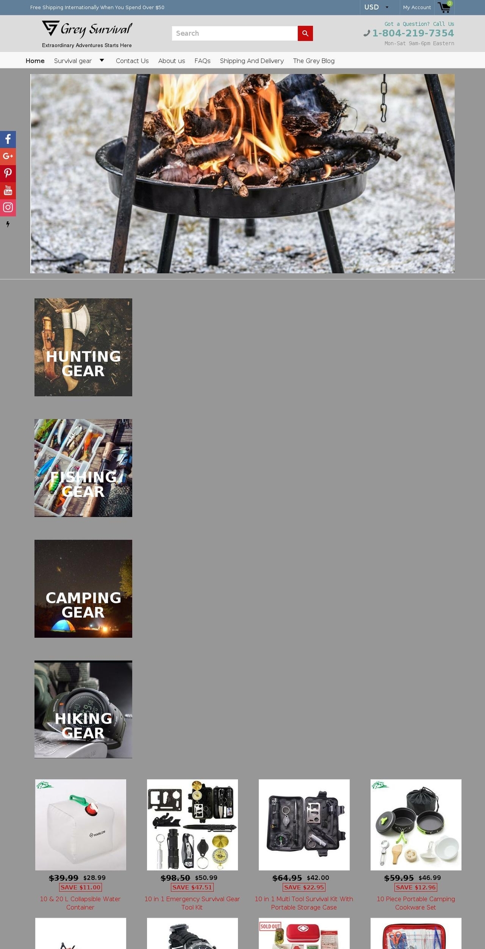 greysurvival.com — Shopify storefront screenshot