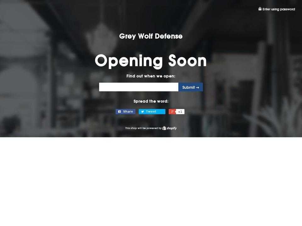 greywolfdefense.com shopify website screenshot