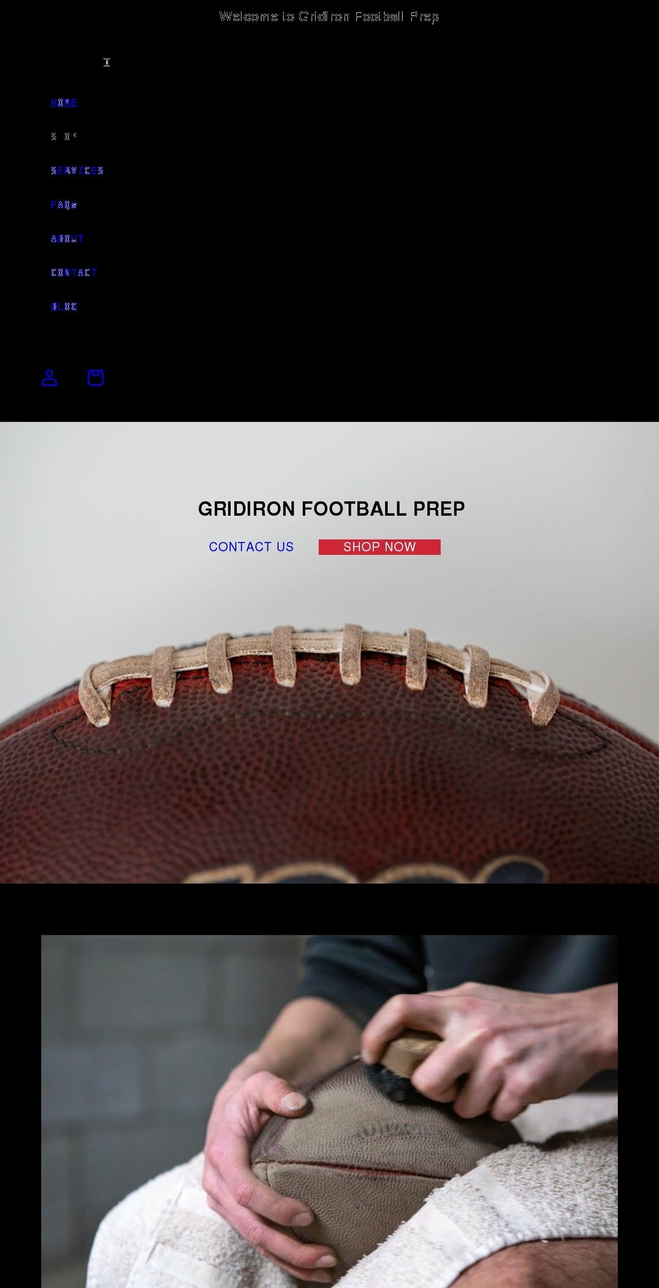 gridironfootballprep.com shopify website screenshot