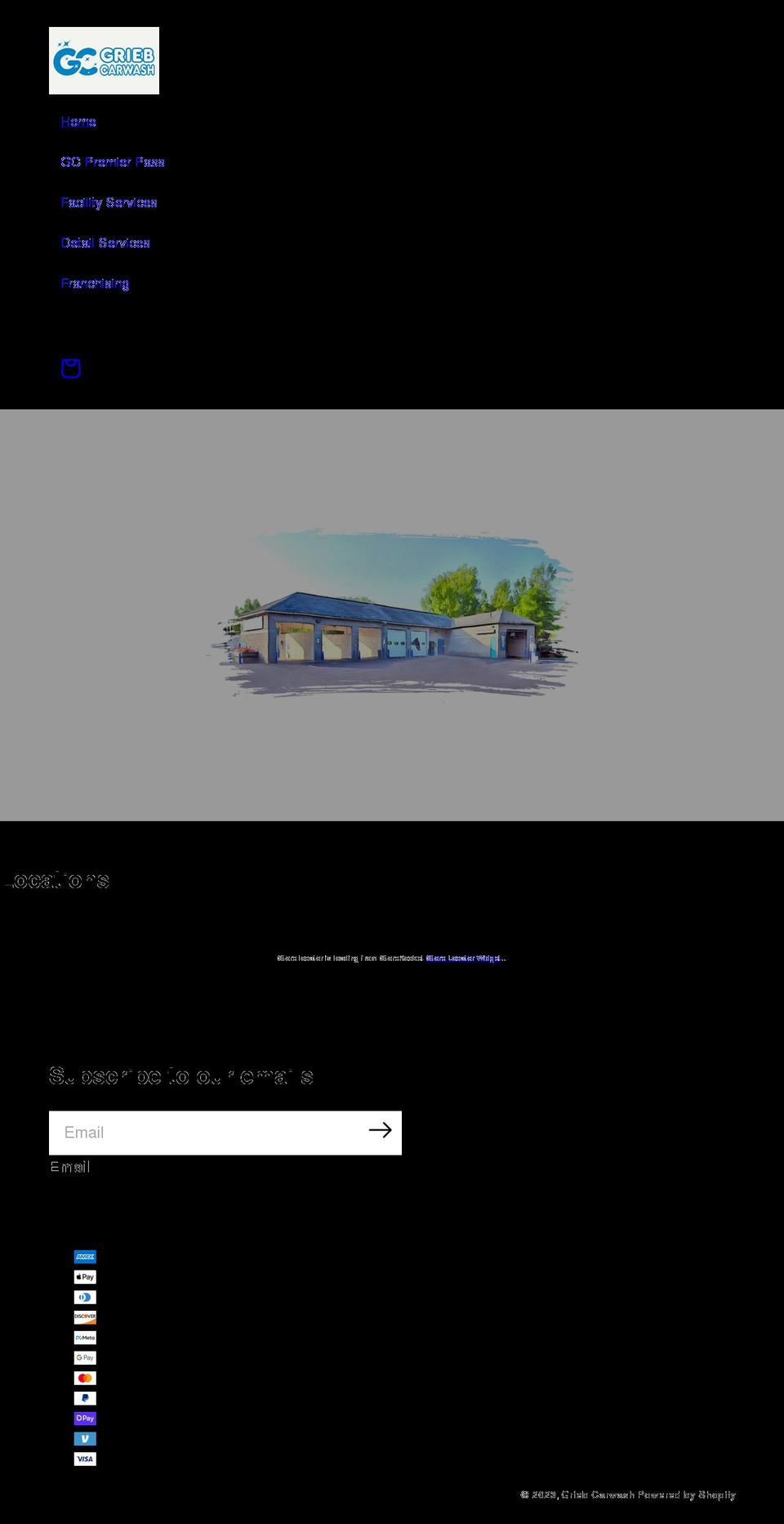 griebcarwash.com shopify website screenshot