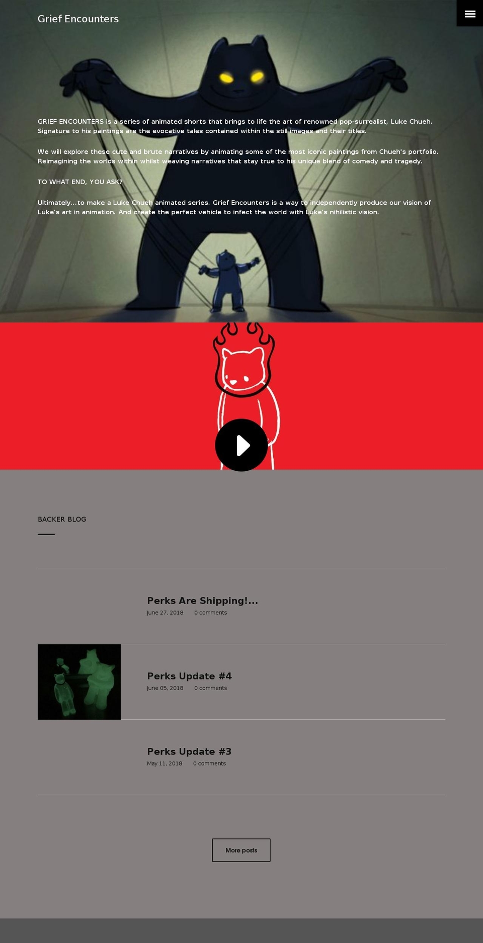 griefencounters.com — Shopify storefront screenshot