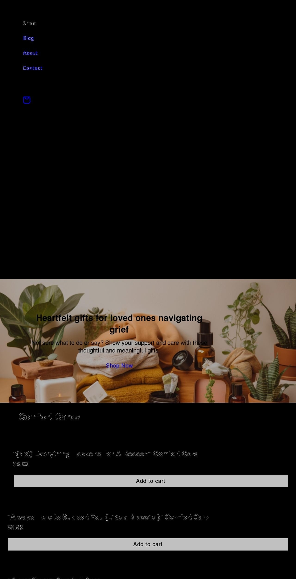 griefshine.com shopify website screenshot