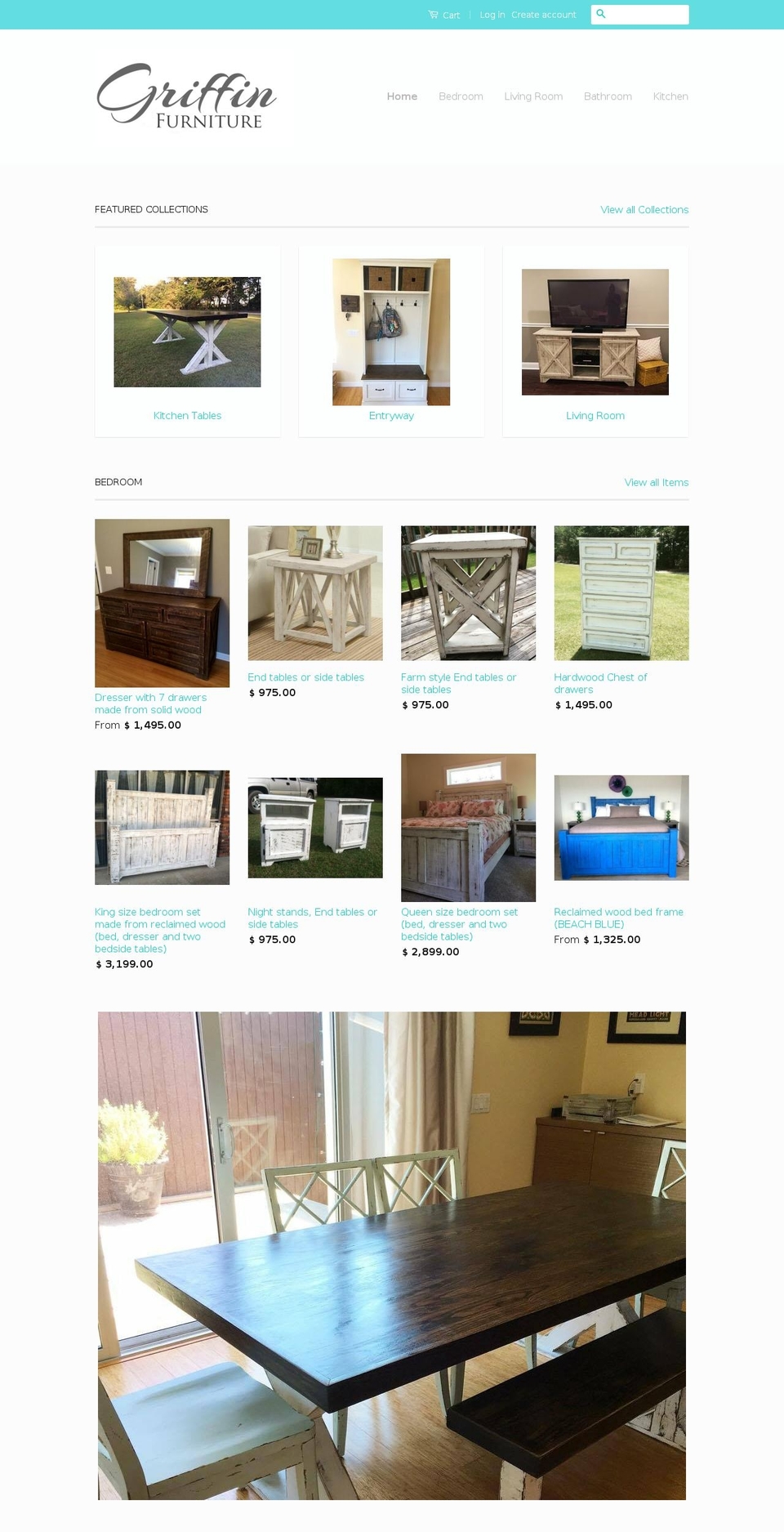 griffinfurniture.net shopify website screenshot