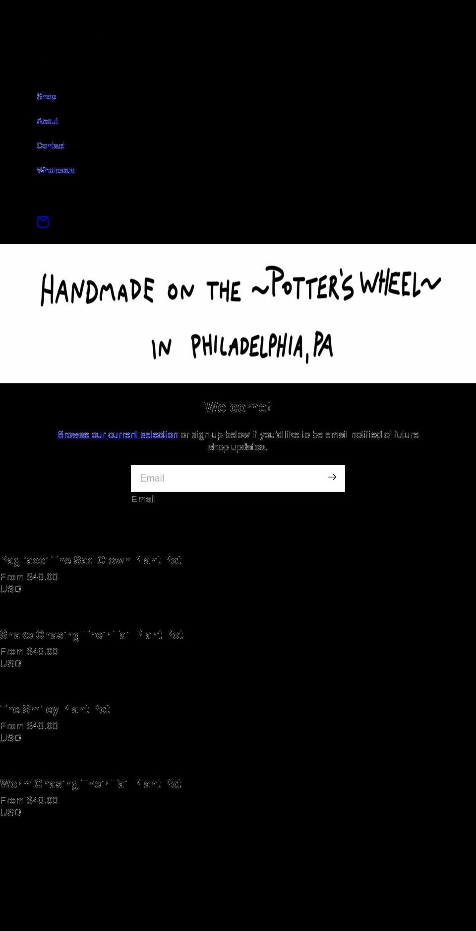 griffinpottery.com shopify website screenshot