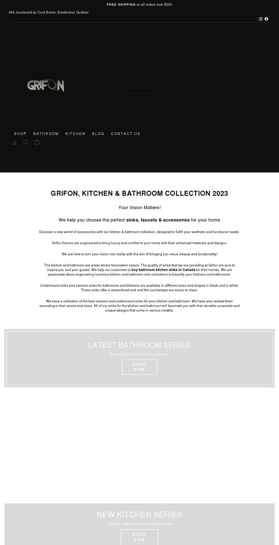 grifon.co shopify website screenshot