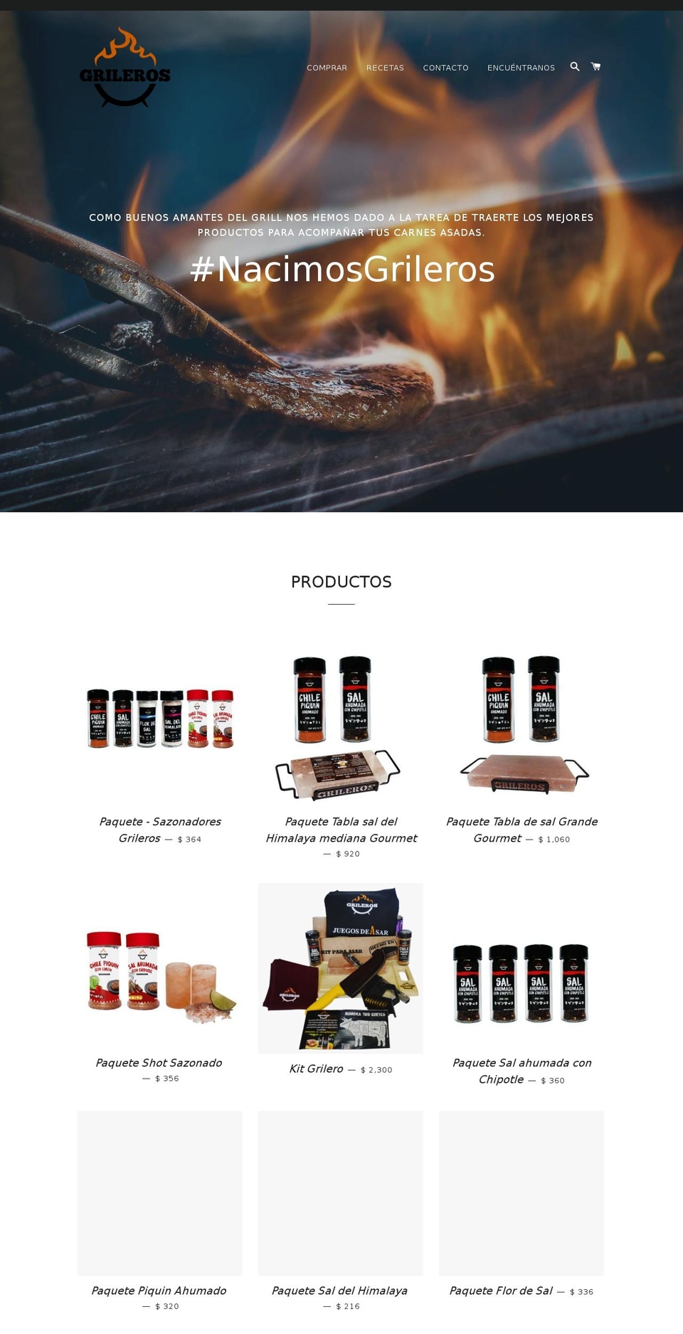 grileros.com — Shopify storefront screenshot