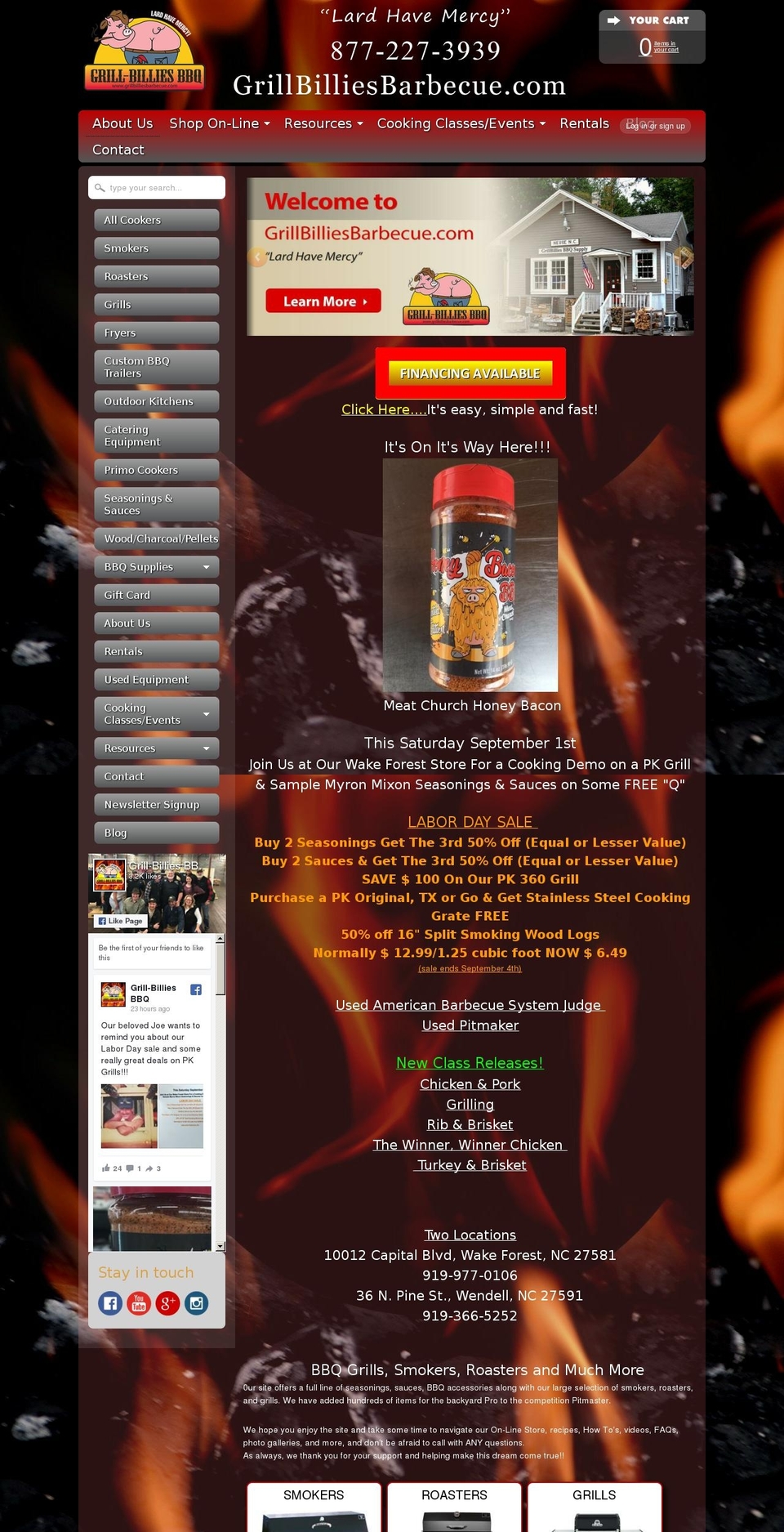 grill-billiesbarbecue.net shopify website screenshot