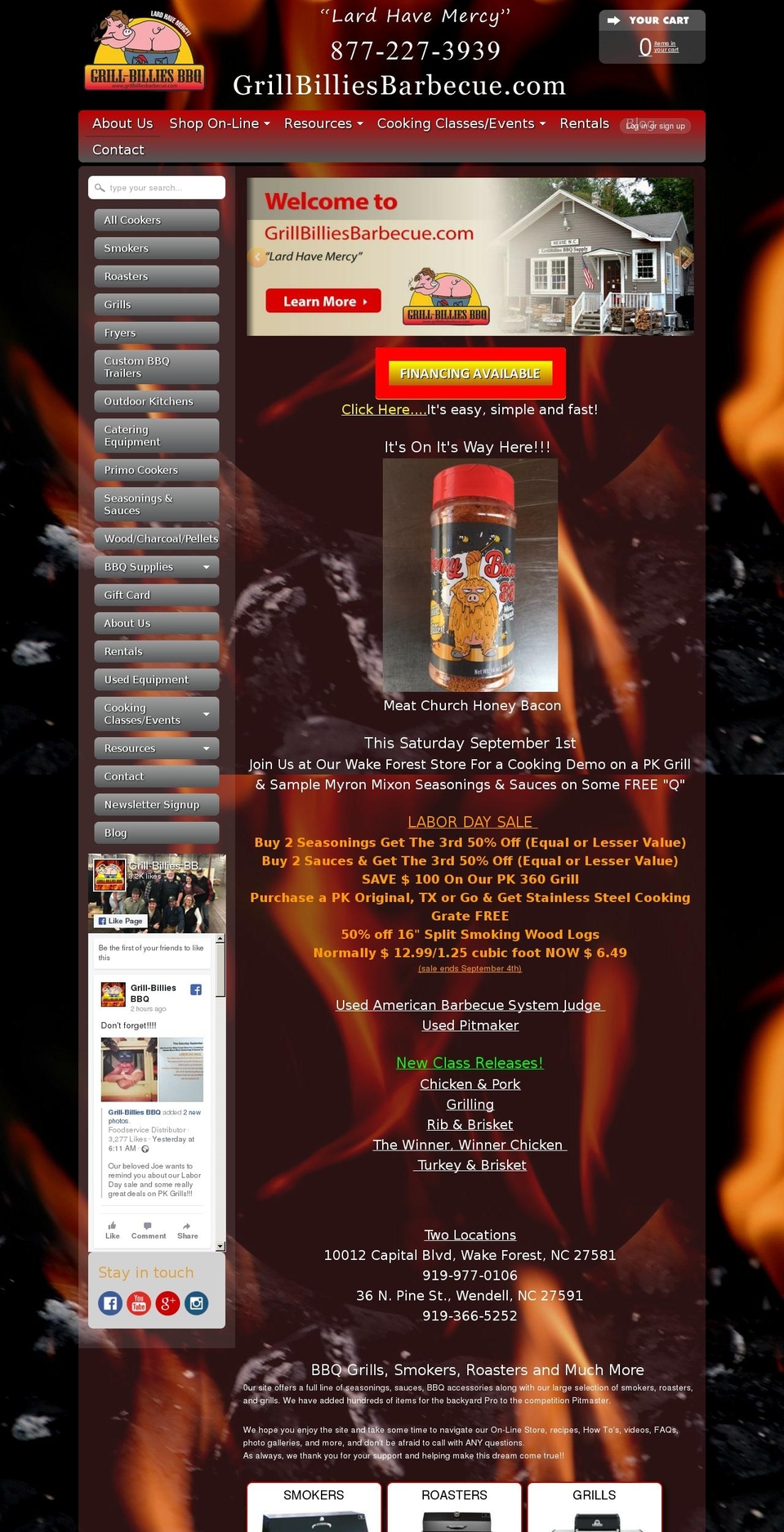 grill-billiesbbq.net shopify website screenshot