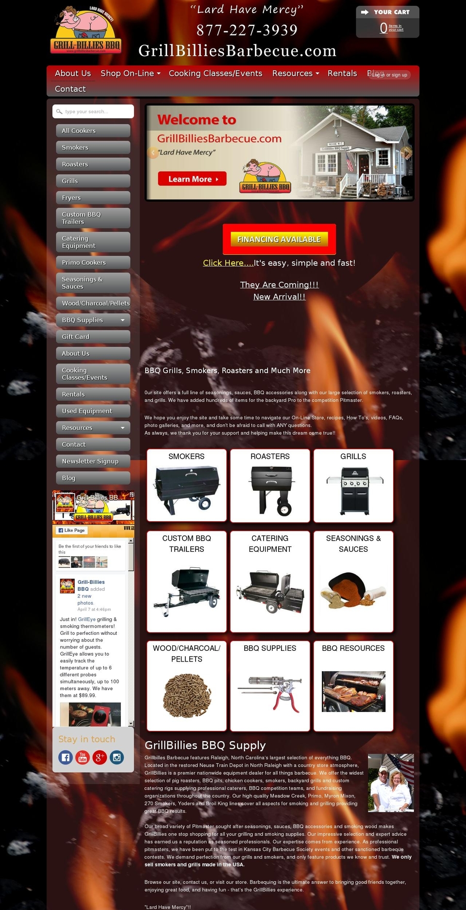 grill-billiesbbqstore.com shopify website screenshot