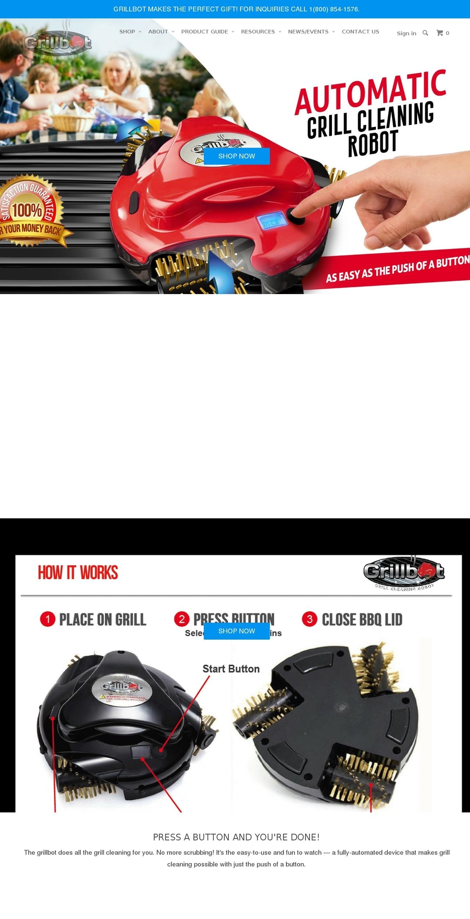 grill-bot.com shopify website screenshot