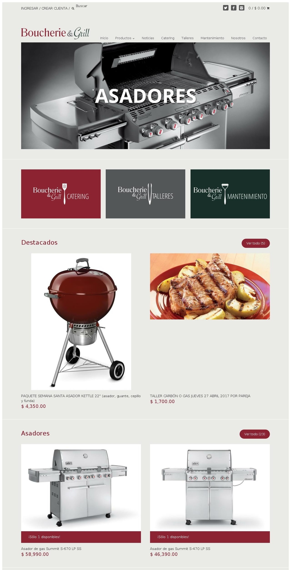 grill.mx shopify website screenshot