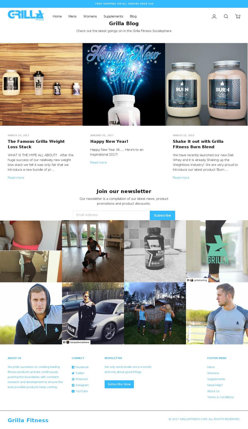 grillafitness.com shopify website screenshot