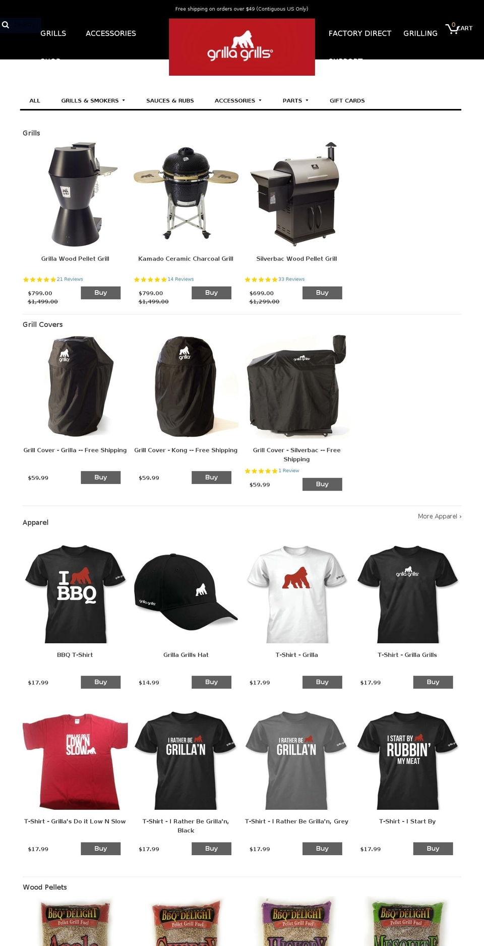 grillagrills-new-store.myshopify.com shopify website screenshot