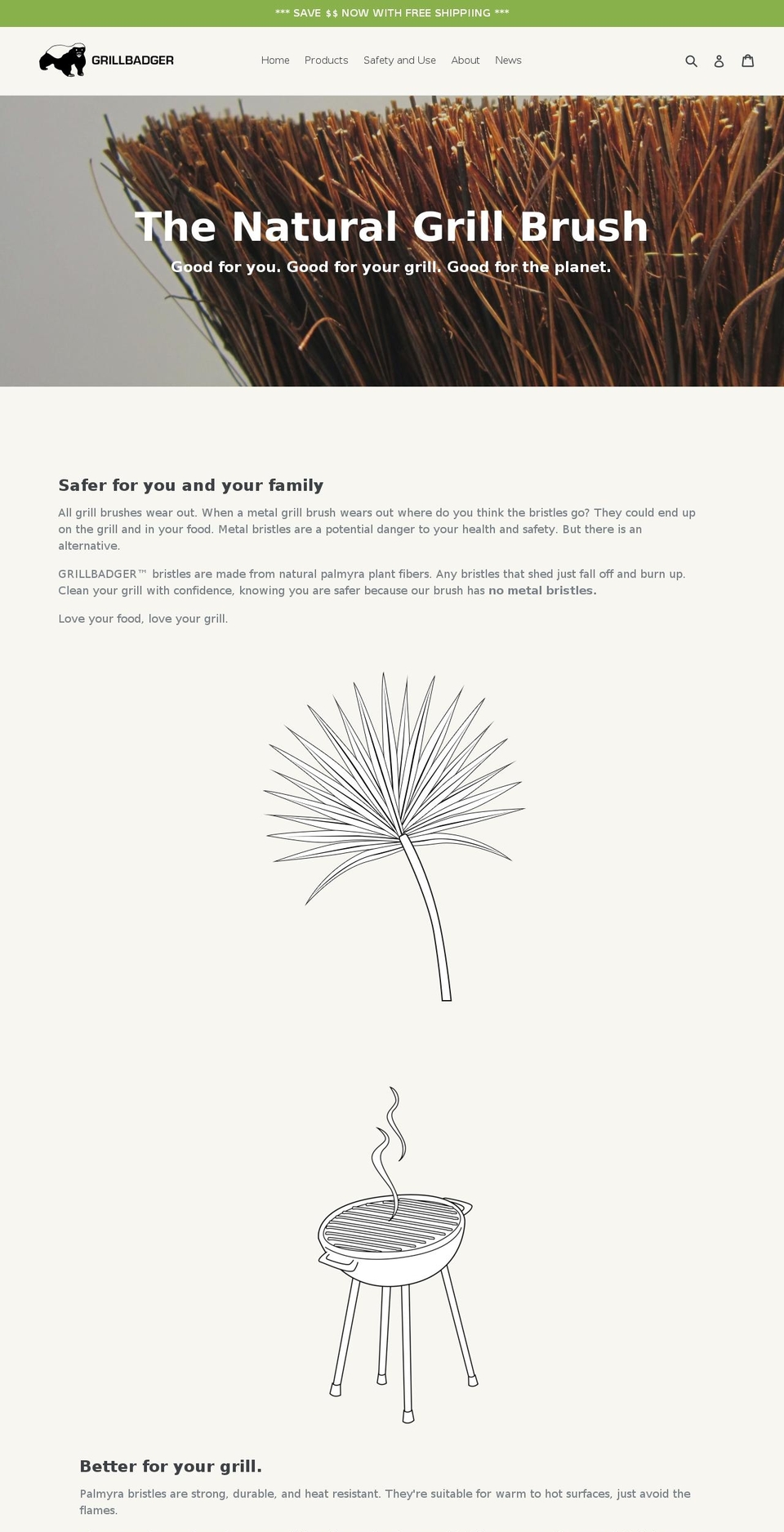 grillbadger.com shopify website screenshot