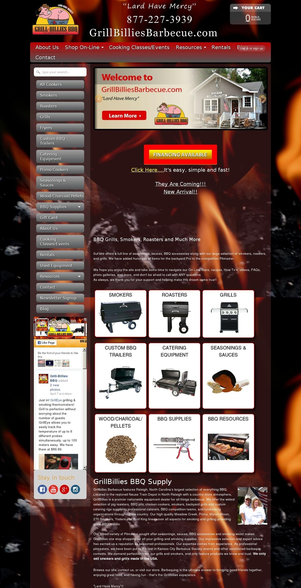 grillbillie.com shopify website screenshot