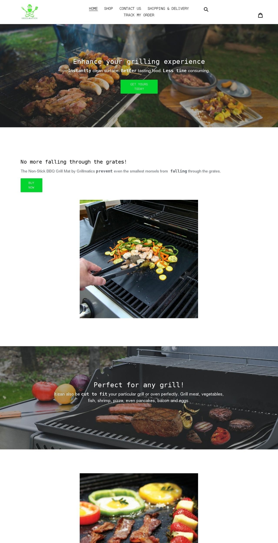 grillmatics.com shopify website screenshot
