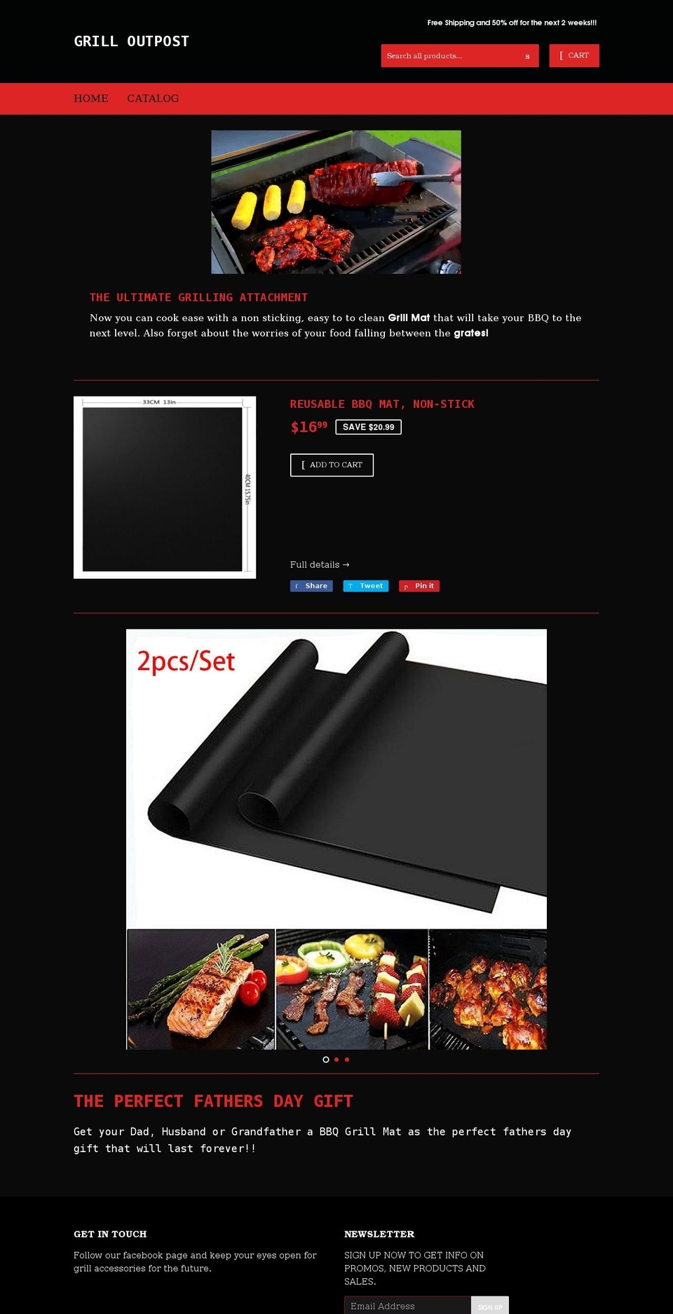 grilloutpost.com shopify website screenshot